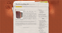 Desktop Screenshot of buchvorschlag.de