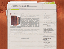 Tablet Screenshot of buchvorschlag.de